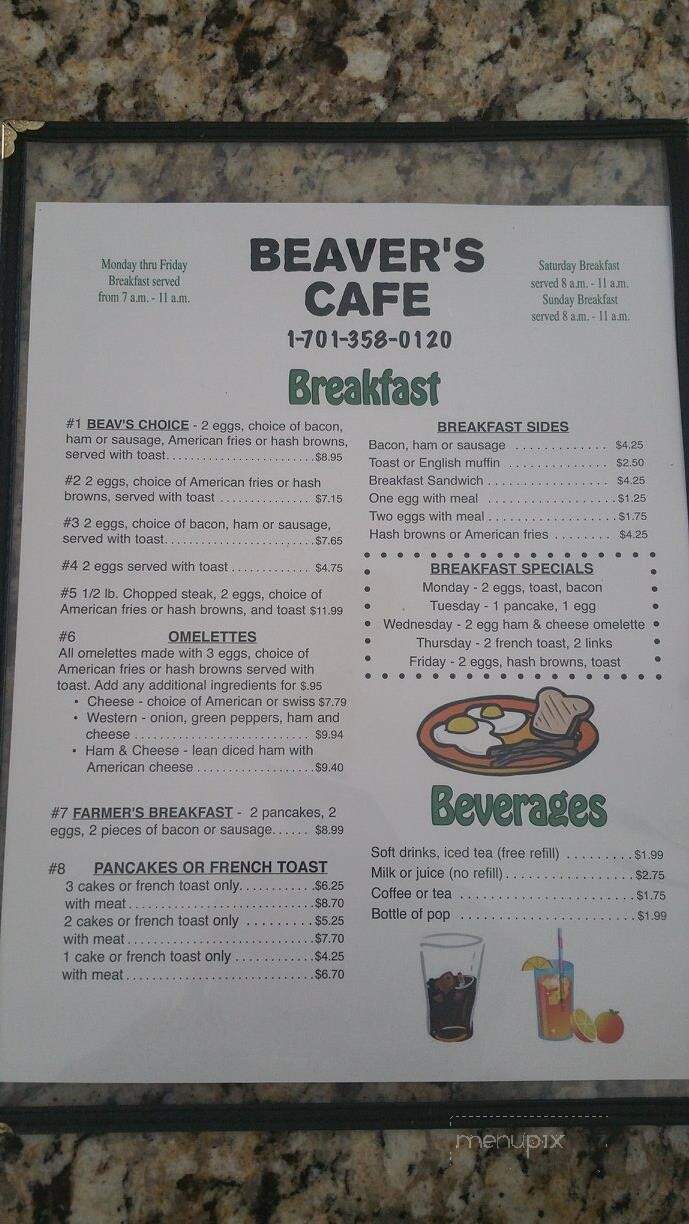 Minto Cafe - Minto, ND menu_pic