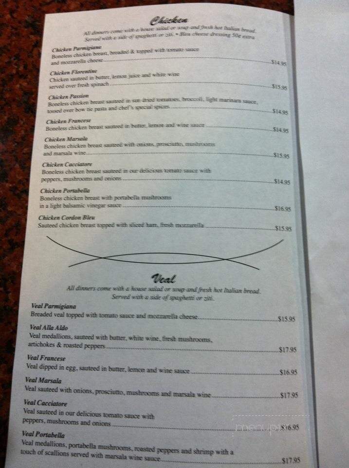 Aldo Of Italy - Waterbury, CT menu_pic