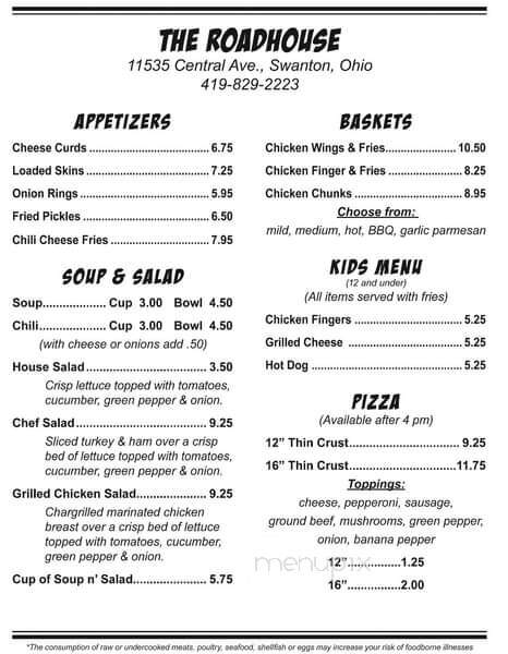Roadhouse - Swanton, OH menu_pic