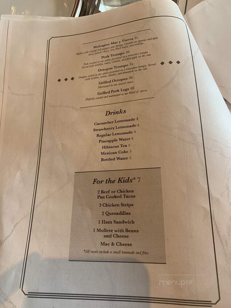 Casa Madre - McAllen, TX menu_pic
