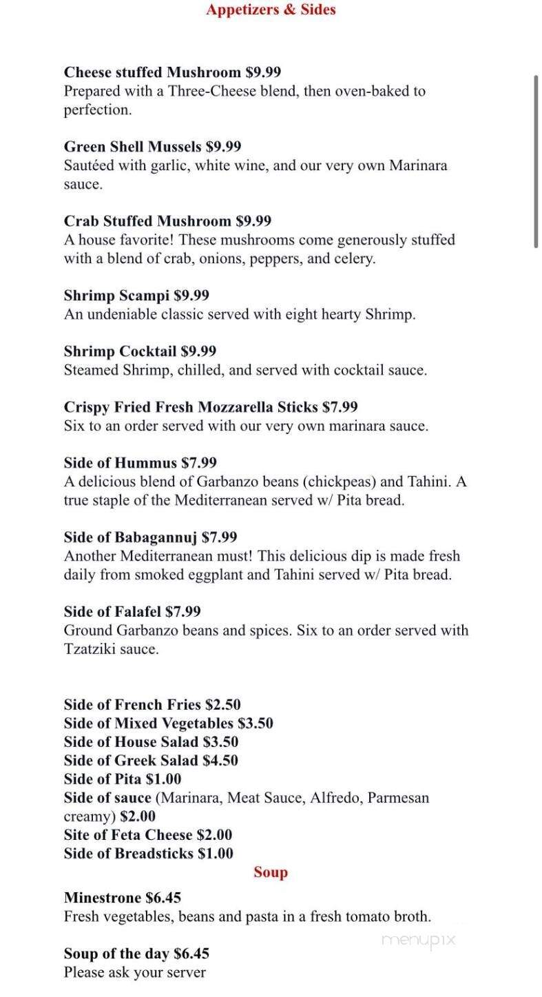 Mandolin Bar and Grill - Anderson, SC menu_pic
