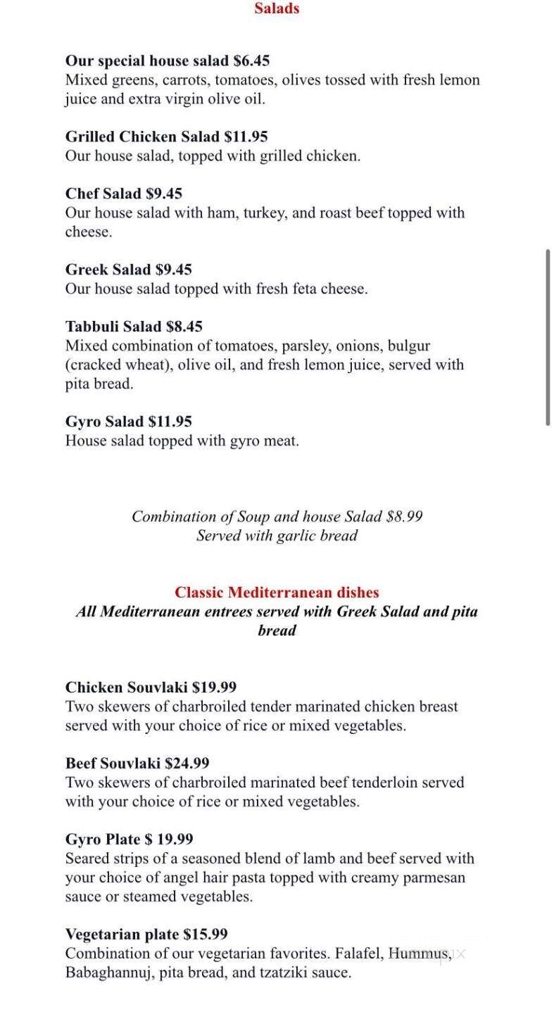Mandolin Bar and Grill - Anderson, SC menu_pic