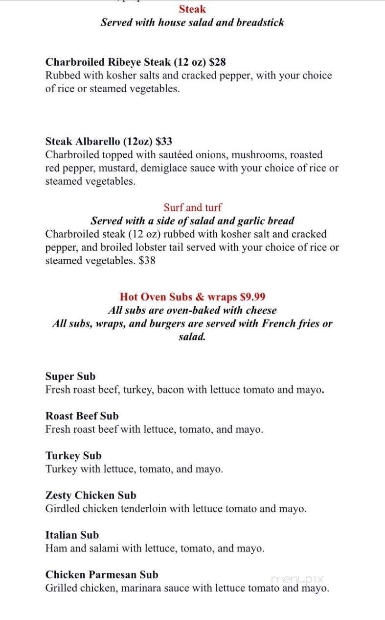 Mandolin Bar and Grill - Anderson, SC menu_pic