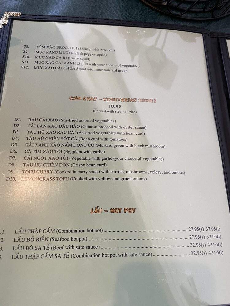 Minh Bistro - Harvey, LA menu_pic