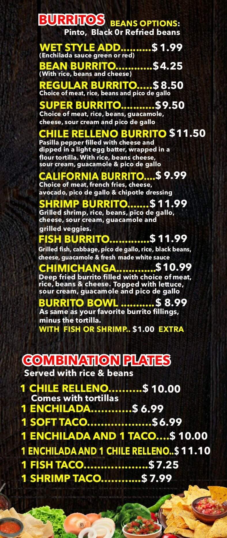 Taqueria El Gaban - Grass Valley, CA menu_pic