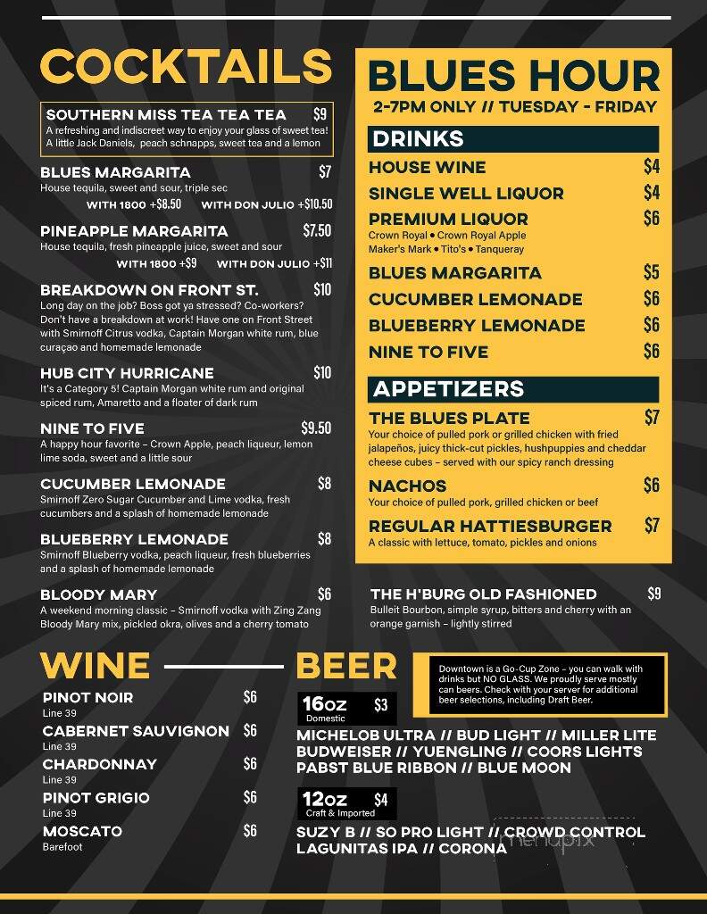 Hattiesburgers and Blues - Hattiesburg, MS menu_pic