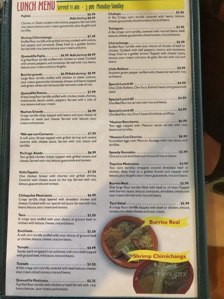 Guadalajara Mexican Grill - Waynesboro, TN menu_pic