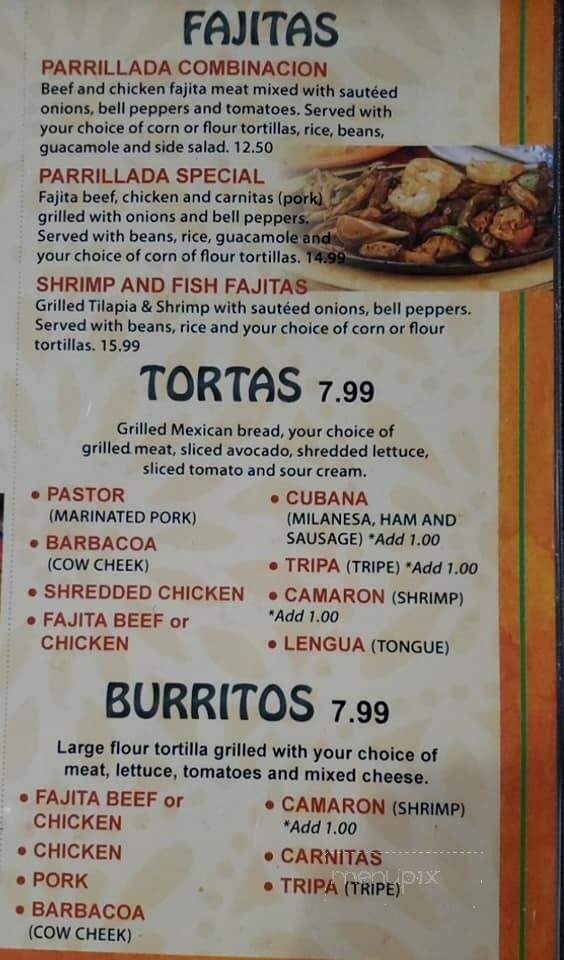 El Potrillo Mexican Taqueria - Sulphur, LA menu_pic