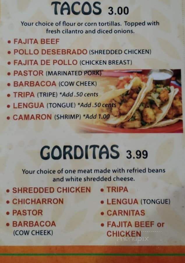 El Potrillo Mexican Taqueria - Sulphur, LA menu_pic