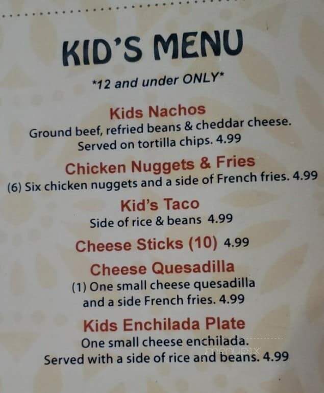 El Potrillo Mexican Taqueria - Sulphur, LA menu_pic