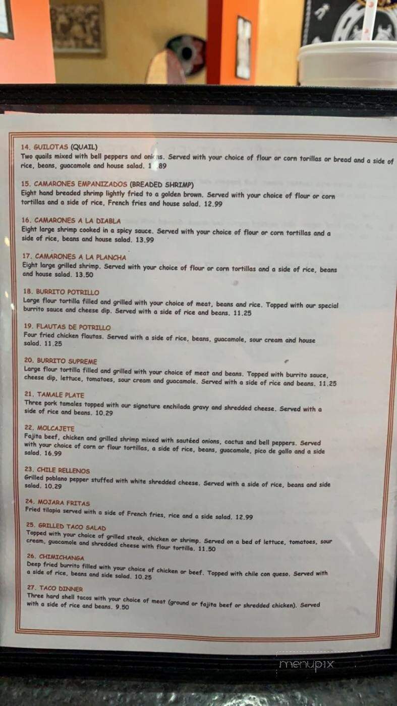 El Potrillo Mexican Taqueria - Sulphur, LA menu_pic