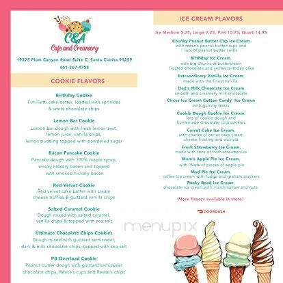 C&A Cafe and Creamery - Santa Clarita, CA menu_pic