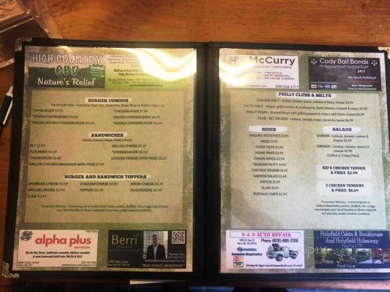 Little Creek Cafe - Mars Hill, NC menu_pic