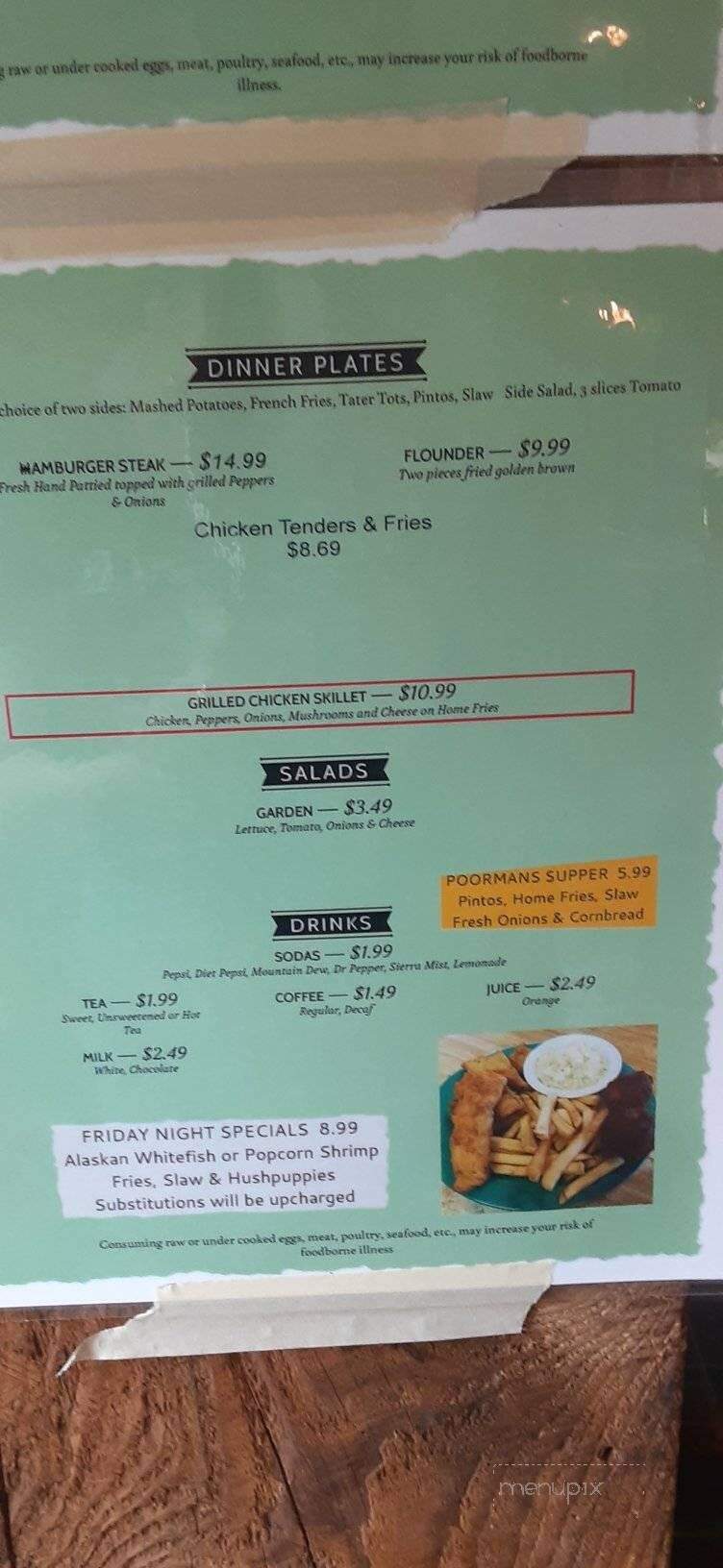 Little Creek Cafe - Mars Hill, NC menu_pic