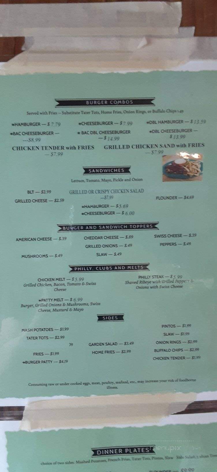 Little Creek Cafe - Mars Hill, NC menu_pic
