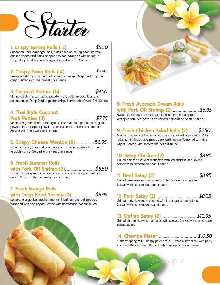 Champa Kitchen - Waterloo, ON menu_pic