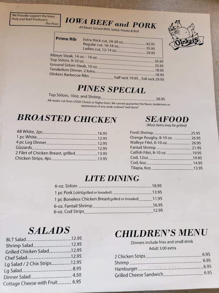 Oinkers Lounge & Grill - Atlantic, IA menu_pic