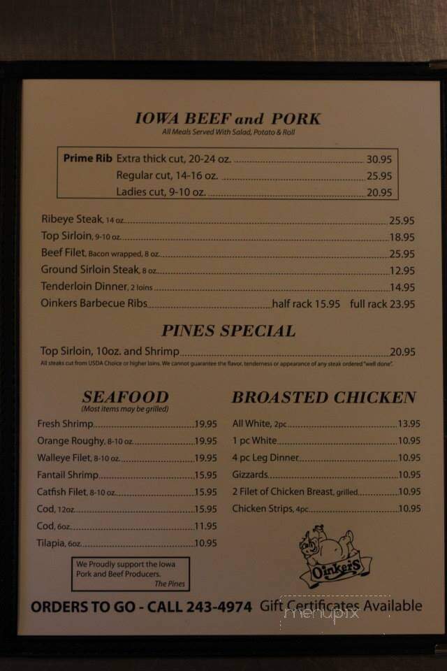 Oinkers Lounge & Grill - Atlantic, IA menu_pic