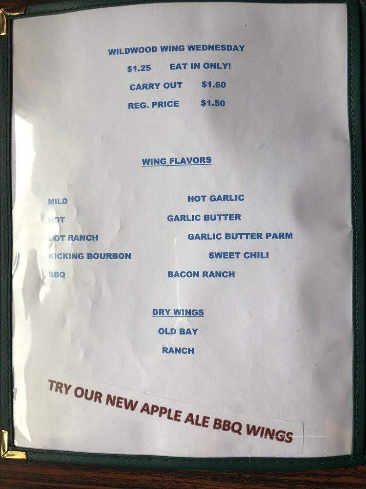 Wildwood Inn Restaurant - Breezewood, PA menu_pic