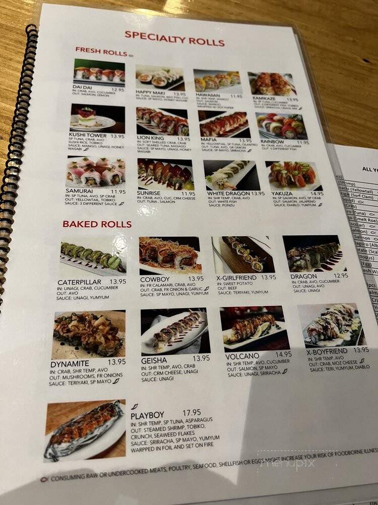Sushi Kushi - Carrollton, TX menu_pic