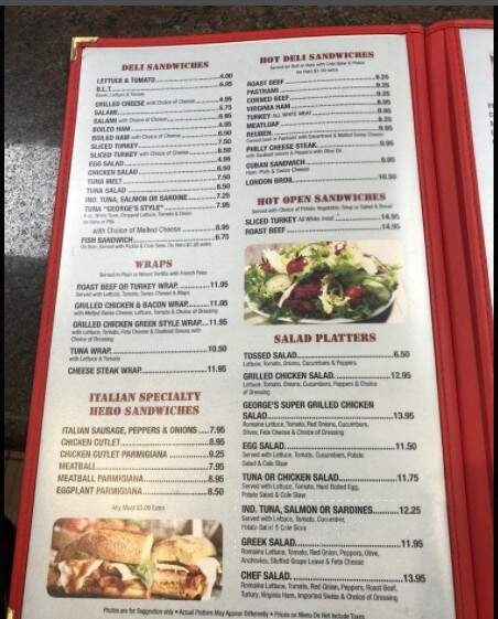 George's Diner Cafe - Bronx, NY menu_pic