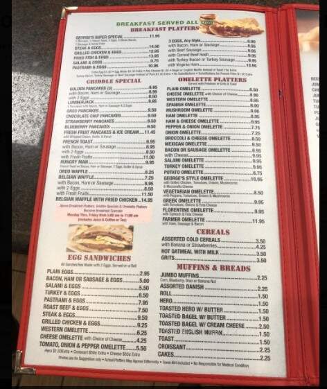 George's Diner Cafe - Bronx, NY menu_pic