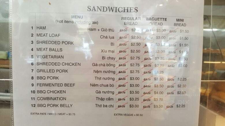 111 Bakery - San Jose, CA menu_pic