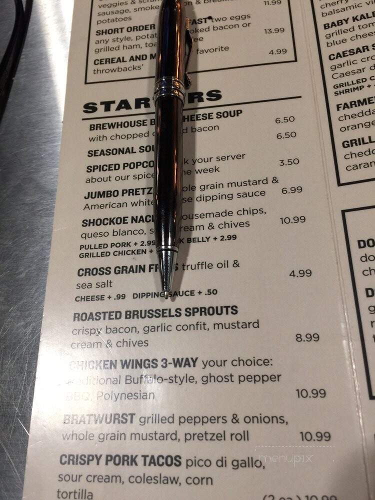 Cross Grain Brew House - Richmond, VA menu_pic