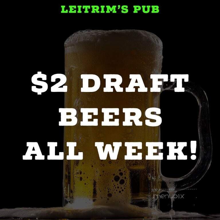 Leitrims Pub - Worcester, MA menu_pic