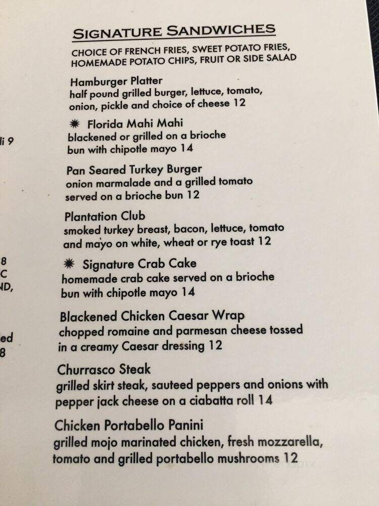 Cilantro's Restaurant Lounge - Plantation, FL menu_pic