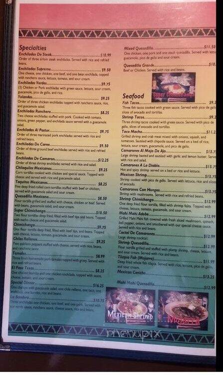 La Hacienda Orange City - Orange City, FL menu_pic