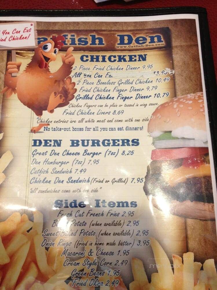 Catfish Den - Hiram, GA menu_pic