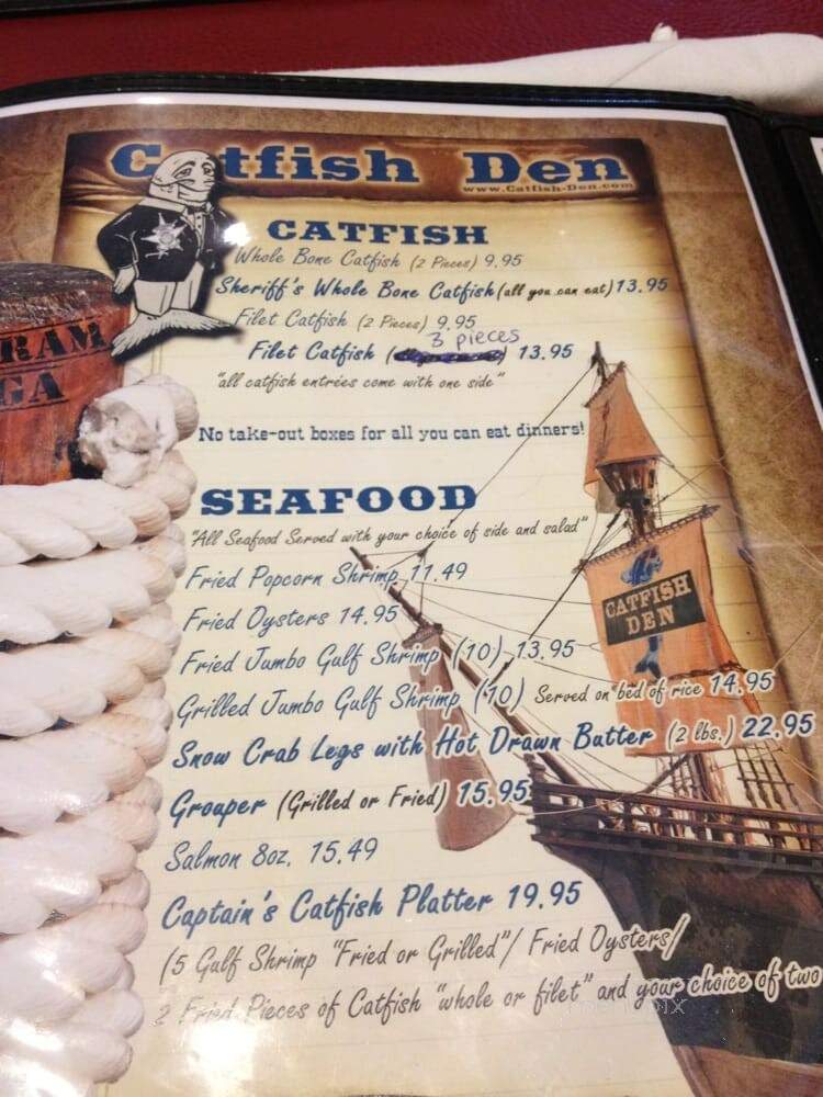 Catfish Den - Hiram, GA menu_pic