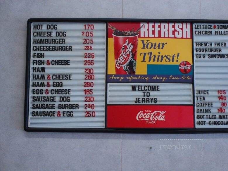 Jerry's Sandwich Shop - Whiteville, NC menu_pic