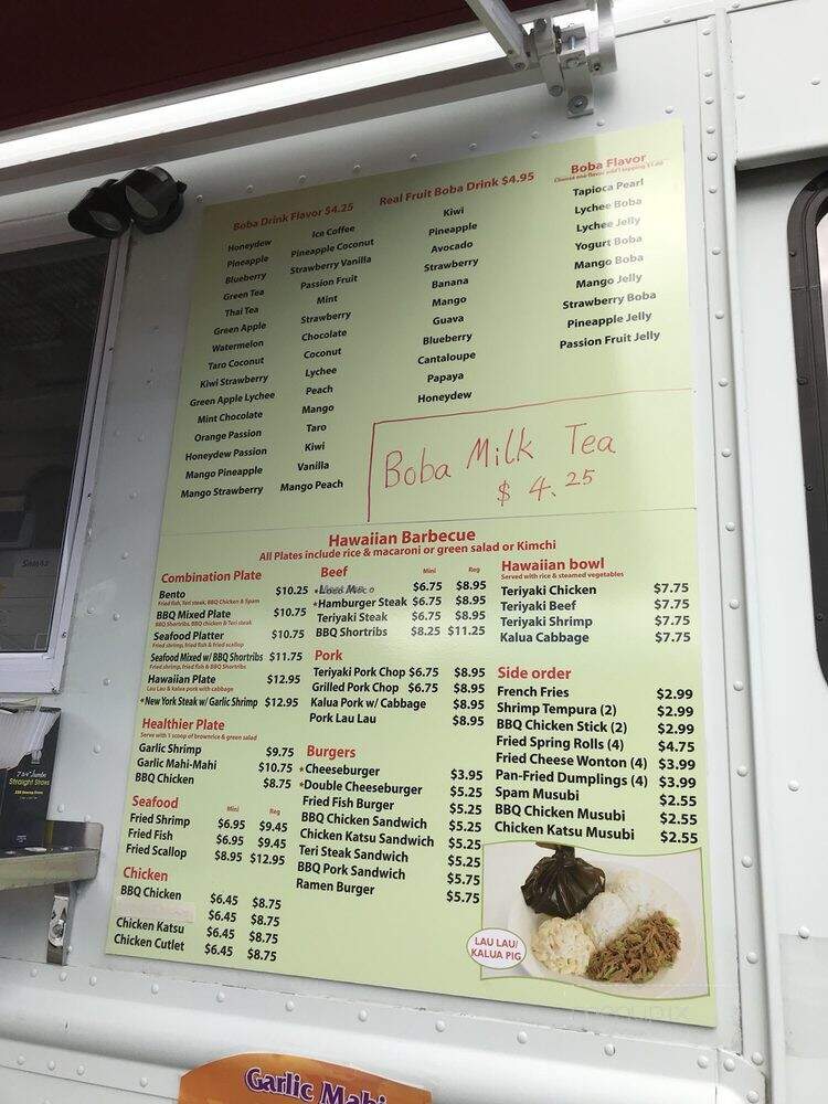 Kauai Boba & Barbeque - Lihue, HI menu_pic
