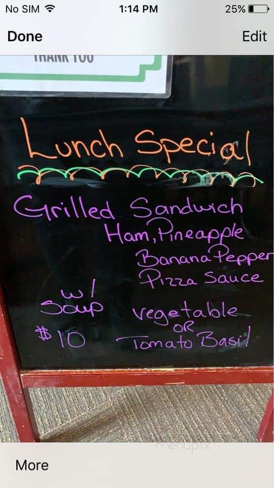 Craig's Table - Quesnel, BC menu_pic
