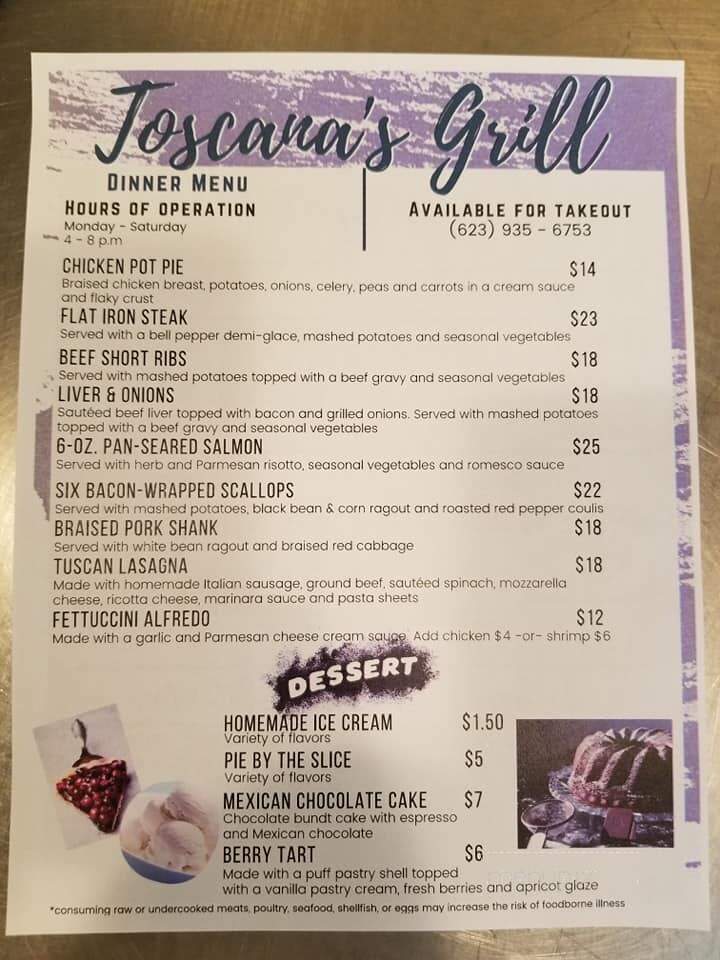 Toscano's Grill - Goodyear, AZ