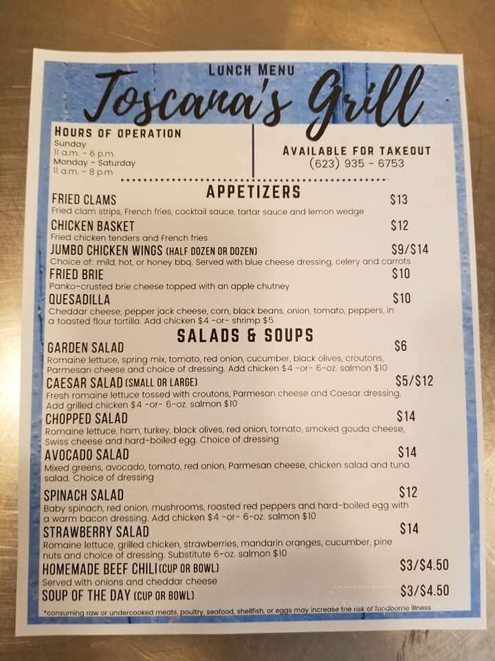 Toscano's Grill - Goodyear, AZ