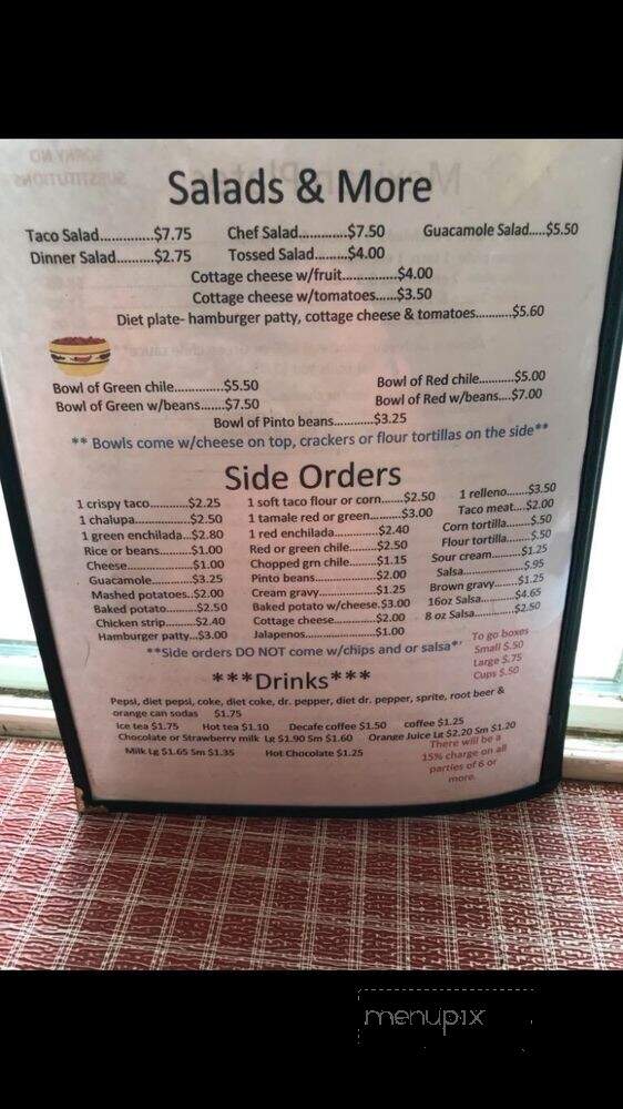 Sadies Restaurant - Fort Sumner, NM menu_pic