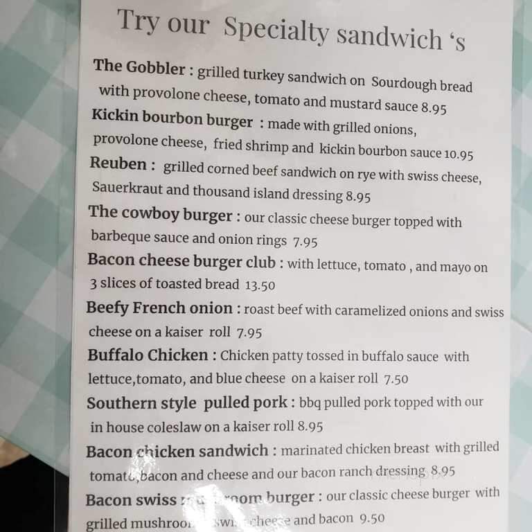 Avoca Diner - Avoca, NY menu_pic