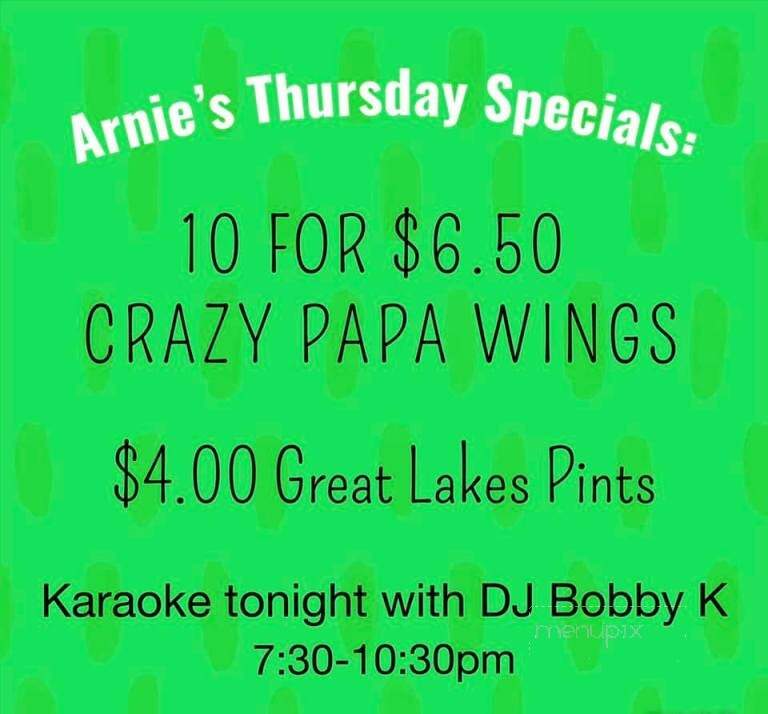 Arnie's Clubhouse Grill - Middleburg Heights, OH menu_pic