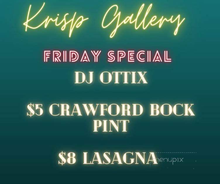 Krisp Gallery - Weslaco, TX menu_pic