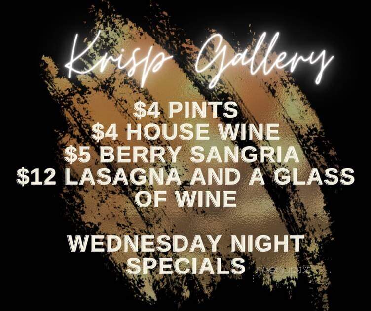 Krisp Gallery - Weslaco, TX menu_pic