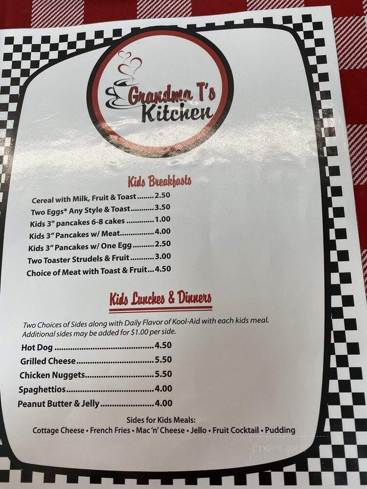 Grandma T's - Donnellson, IA menu_pic