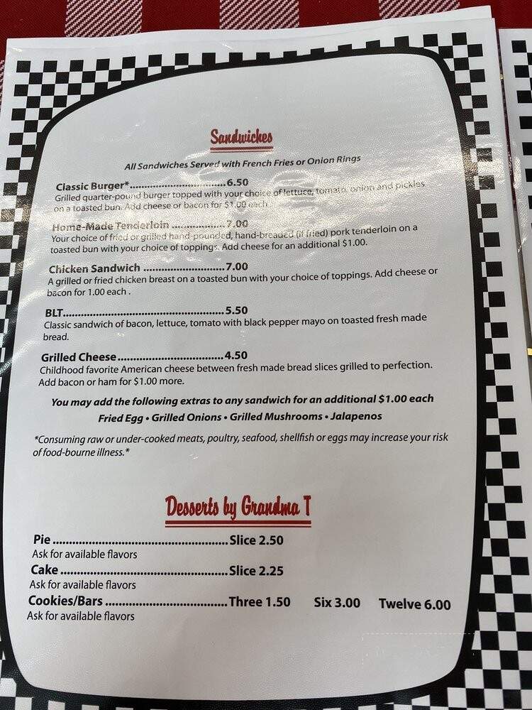 Grandma T's - Donnellson, IA menu_pic