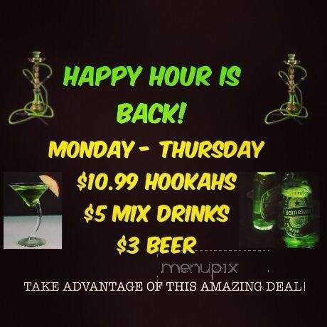 Cleopatra Hookah Lounge - Orlando, FL menu_pic