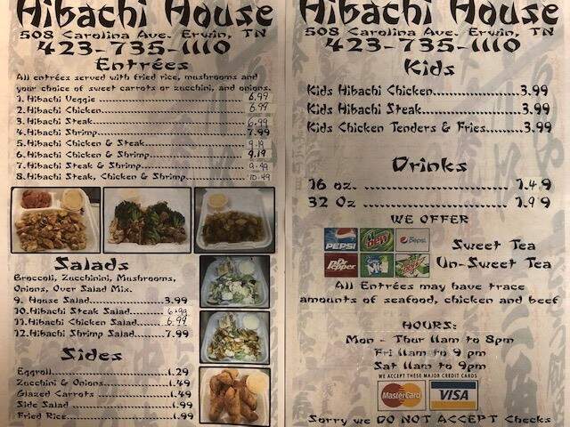 Hitachi House - Erwin, TN menu_pic