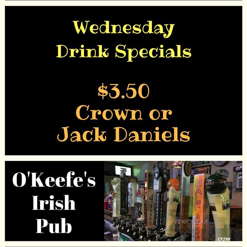 O'Keefe's Sports Pub & Grub - Moline, IL menu_pic