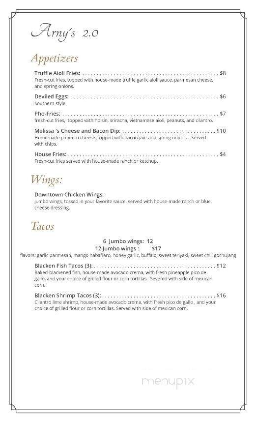Arny's Lounge & Bottle Shop - Minot, ND menu_pic