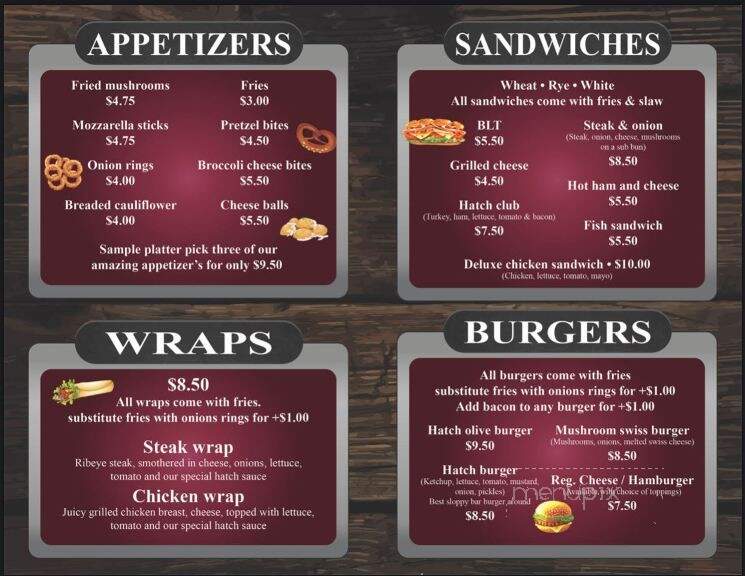 Down The Hatch North - Mount Morris, MI menu_pic